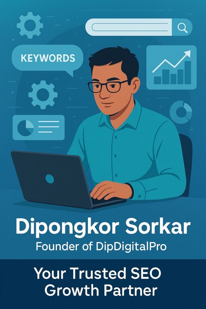 Dipongkor Sorkar, SEO expert and founder of DipDigitalPro, offering technical SEO, keyword strategy, and white-hat optimization services
