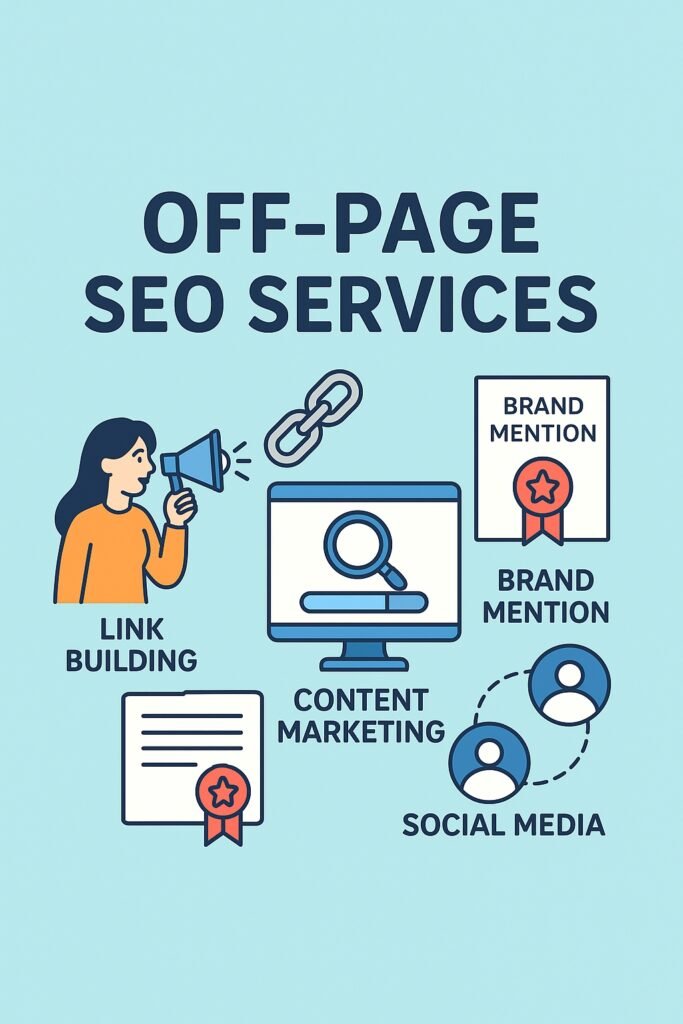 Link-building strategy visualization for off-page SEO